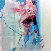 Almost Ready, oil paint into screen print - SOLD