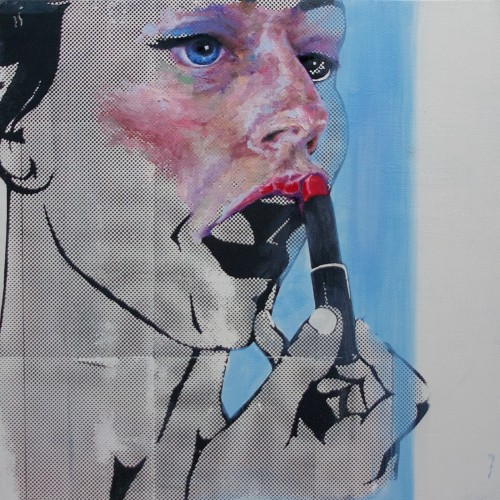 Be Right Down, Oil paint into Screen Print - SOLD Be Right Down, Oil paint into Screen Print - SOLD