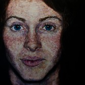 Study of Kellen's Freckles, oil on board, 48"x48", $3000