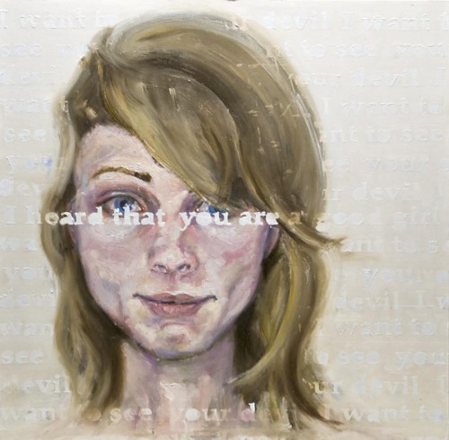 I Heard..., oil on board, 24x24, SOLD