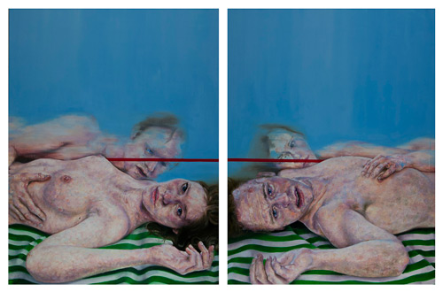 Relationship Study #1, oil on canvas by Nick Ward