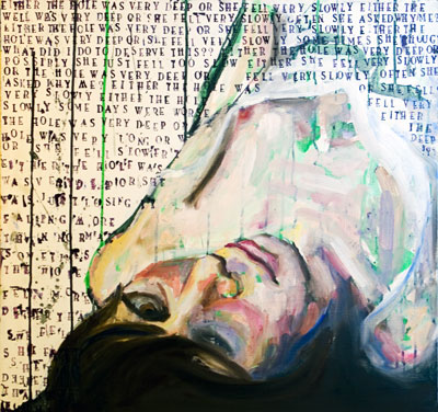 She Fell, Work in Progress, oil painting by Nick Ward
