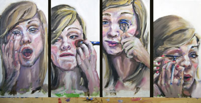Transformation 2, oil painting by Nick Ward, work in progress.